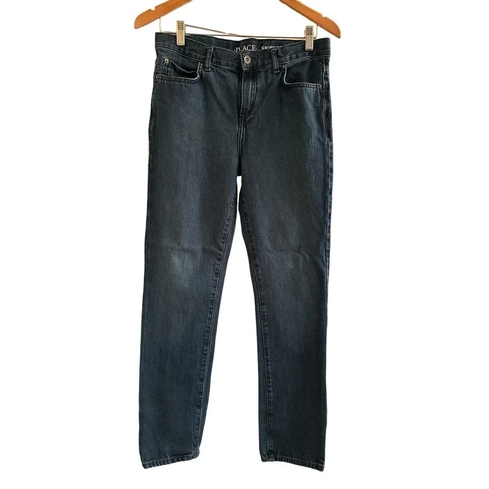 The Children's Place Kids Boys 100% Cotton Basic Skinny Denim Jeans Size 16 Blue